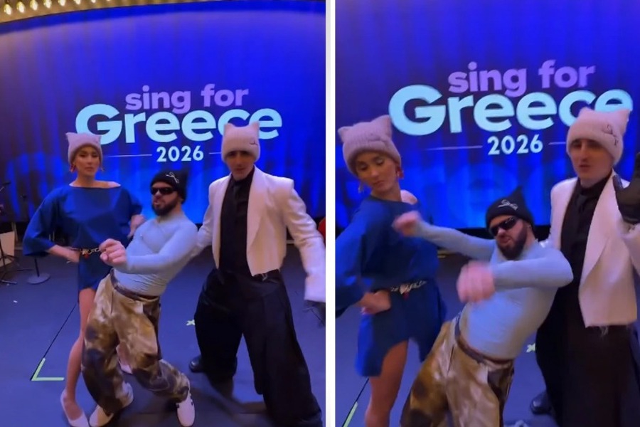 Eurovision 2026: Good Job Nicky και Evangelia χορεύουν με τον Akyla χορεύουν στον ρυθμό του «Ferto»