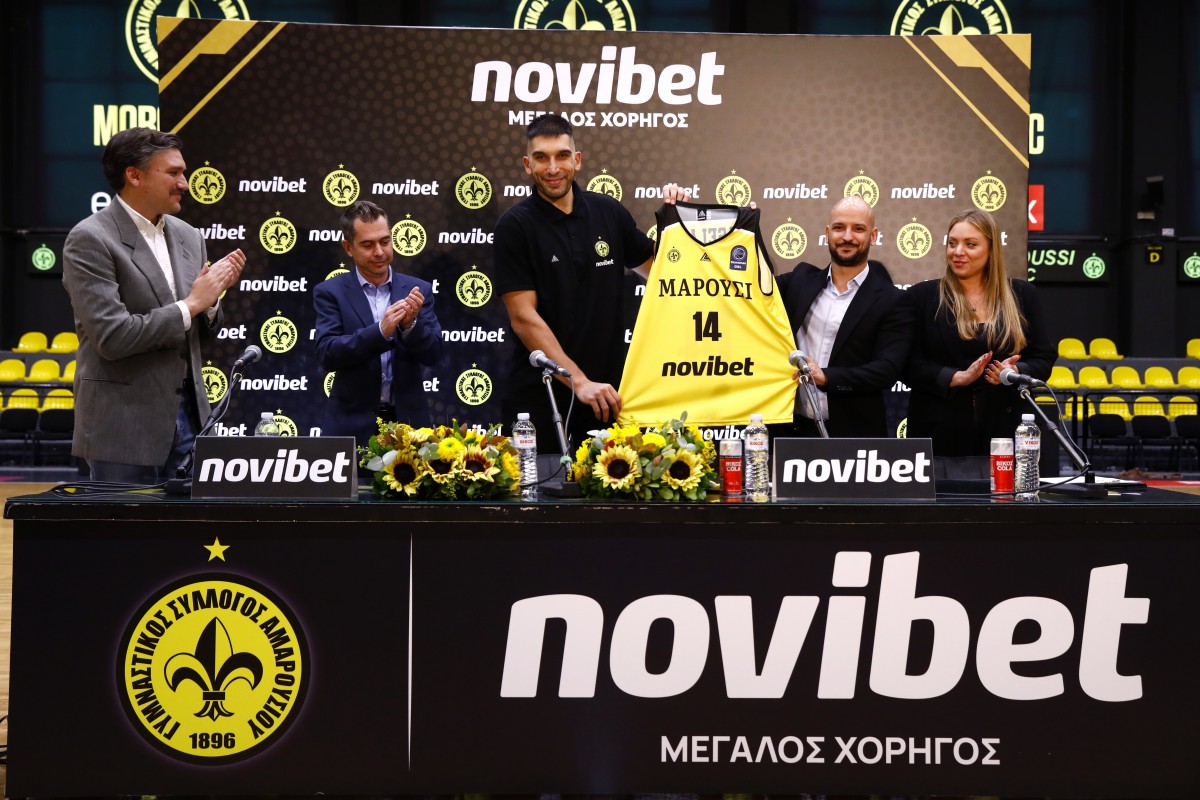Η Novibet Μεγάλος Χορηγός της ΚΑΕ Μαρούσι για τις επόμενες δύο σεζόν