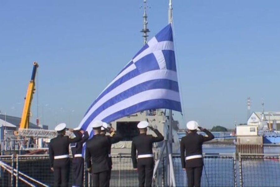 Η Ελλάδα παρέλαβε τον «Νέαρχο»: Βίντεο από την τελετή για τη δεύτερη φρεγάτα Belharra
