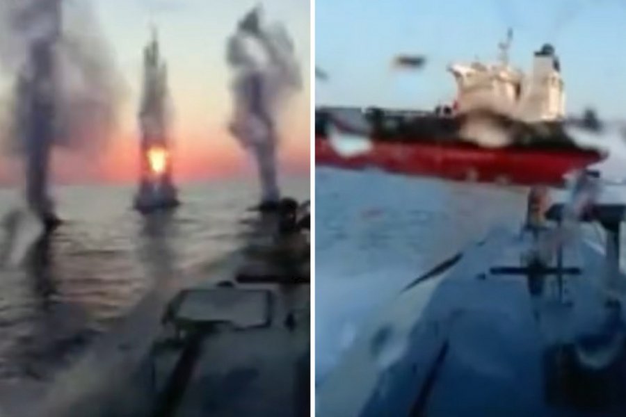 Καρέ‑καρέ η επίθεση ουκρανικού drone σε ρωσικό δεξαμενόπλοιο – Η στιγμή που πλήττει τον στόχο του