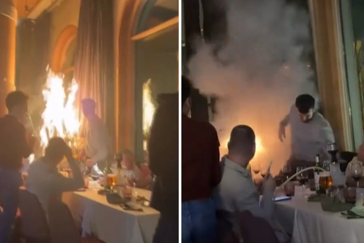 Παραλίγο νέα τραγωδία Κραν Μοντανά: Εστιατόριο έπιασε φωτιά από πυροτεχνήματα σε γεύμα με θέμα το τσίρκο