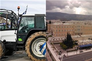Αθήνα: Κάθοδος δεκάδων τρακτέρ στο Σύνταγμα – Αύριο η αγροτική κινητοποίηση
