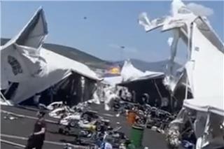 Θεσσαλονίκη: Αεροστρόβιλος σκόρπισε πανικό σε πίστα καρτ