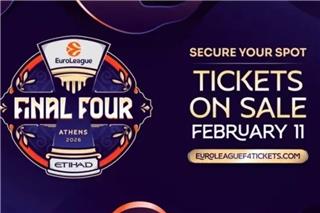 Final Four Αθήνα: Στις 11 Φεβρουαρίου ξεκινά η διάθεση των εισιτηρίων - Οι τιμές των εισιτηρίων