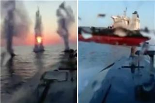 Καρέ-καρέ η επίθεση ουκρανικού drone σε ρωσικό δεξαμενόπλοιο – Η στιγμή που πλήττει τον στόχο του