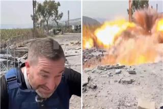 Σοκαριστικό βίντεο από το Λίβανο – Πύραυλος πέφτει σε απόσταση αναπνοής από δημοσιογράφο