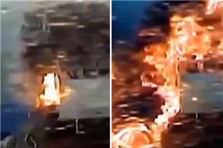 Συγκλονιστικό βίντεο από τη σύγκρουση πλοίων και την έκρηξη που ακολούθησε