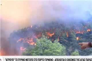 Η πυρκαγιά στο Πόρτο Γερμενό λαμβάνει χαρακτηριστικά Megafire: Τρία πύρινα μέτωπα, μεγάλη αναζωπύρωση και εκκενώσεις