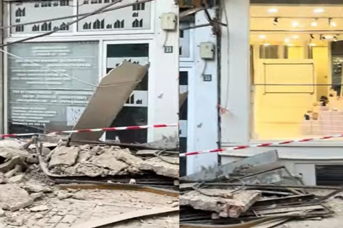 Θεσσαλονίκη: Μπαλκόνι κατέρρευσε στο κέντρο της πόλης