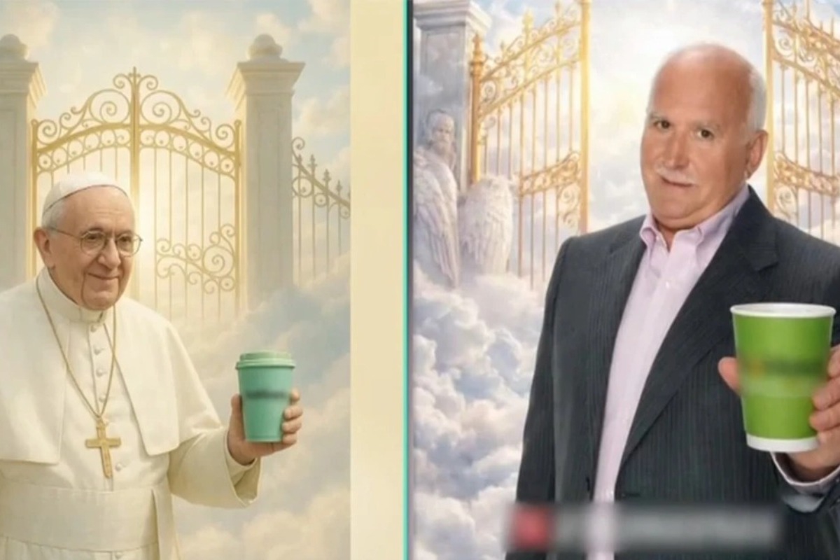 Αντιδράσεις για διαφήμιση μαγαζιού: Δείχνει τον Γιώργο Παπαδάκη να κερνάει καφέ στον παράδεισο