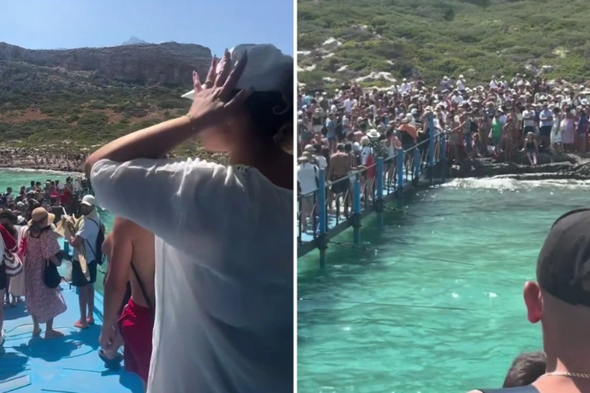 Μπάλος: Βίντεο‑viral δείχνει τον απίστευτο συνωστισμό επισκεπτών στην εμβληματική παραλία