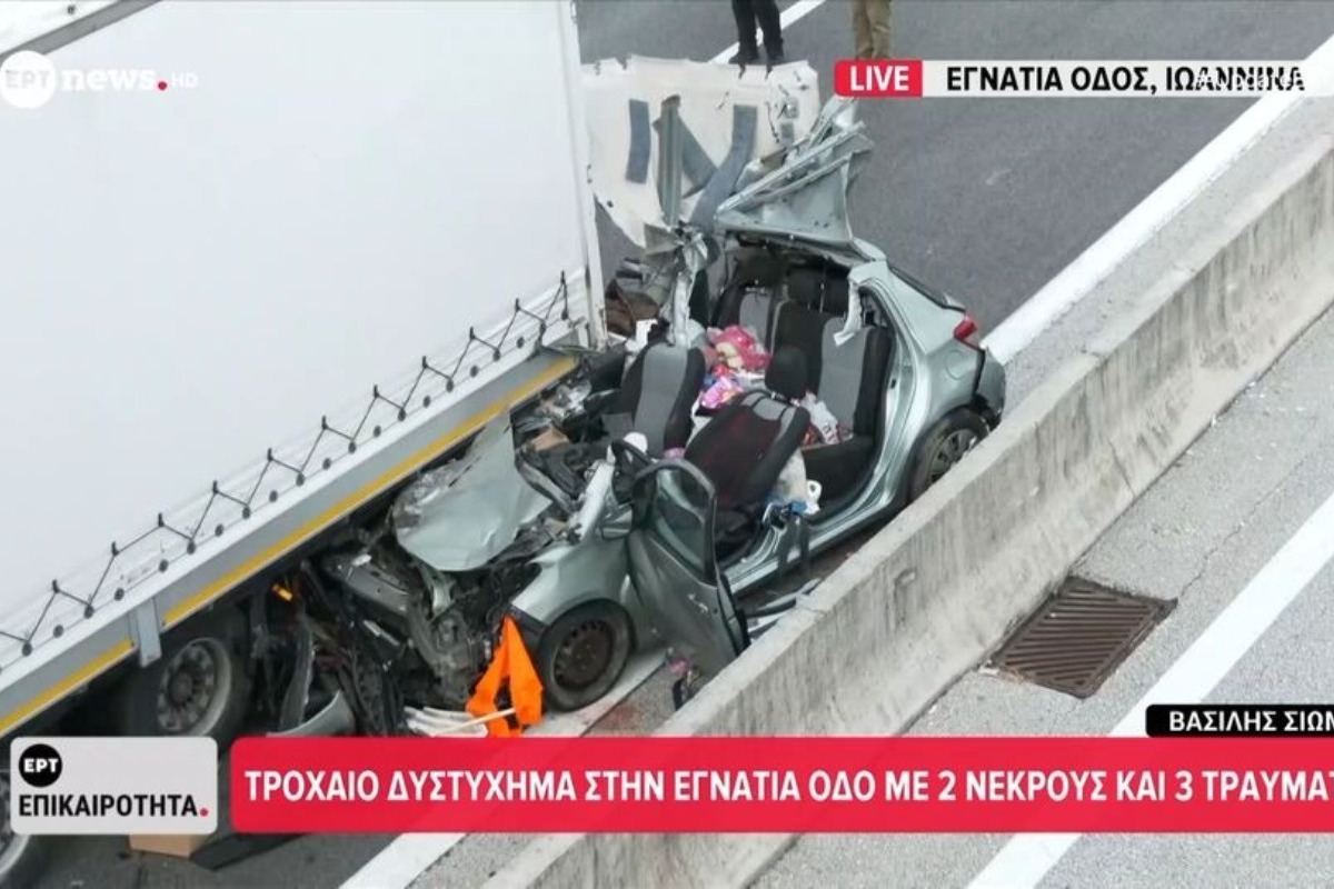 Τραγωδία στην Εγνατία Οδό: Δύο νεκροί σε διπλό τροχαίο ‑ Θύμα και ο υπάλληλος που έσπευσε σε βοήθεια