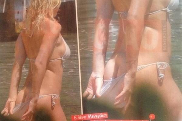 Πώς αντέδρασε η Μενεγάκη μετά τις φωτογραφίες που έδειχναν τον πωπό της!