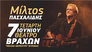 Ο Μίλτος Πασχαλίδης στο θέατρο Βράχων