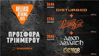 Release Athens 2023: Disturbed + Parkway Drive + Amon Amarth